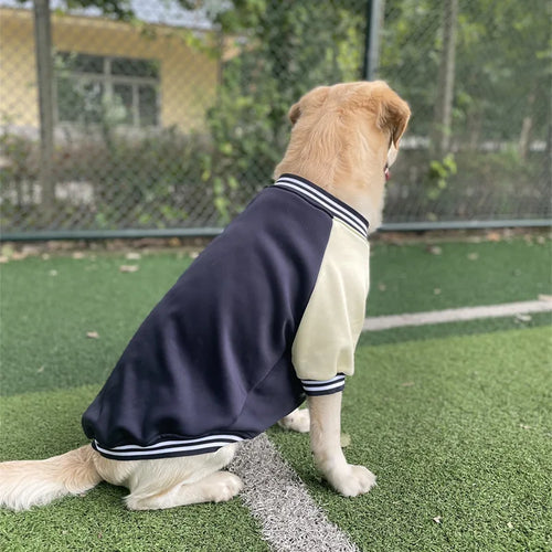 2024 Dog Winter Baseball Suit Pet Coat Clothes Popular Fashion Large Dog Outdoor Apparel Comfortable Dog Clothes Golden Labrador