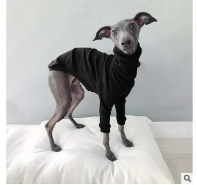 Dog Clothes Spring Autumn High Collar Two-legged Pet Clothes Greyhound Whippet Turtleneck Pajamas Warm Clothes Dog Supplies