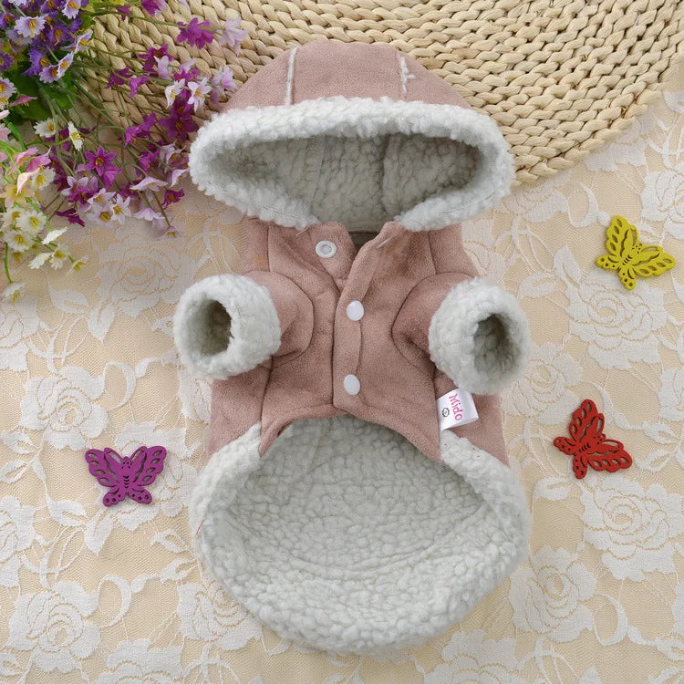 Dog Clothes Coat Small Dogs Luxury Jacket For Animal Winter Medium Dresses Soft Pet Clothing Designer Cute Motorcycle Style