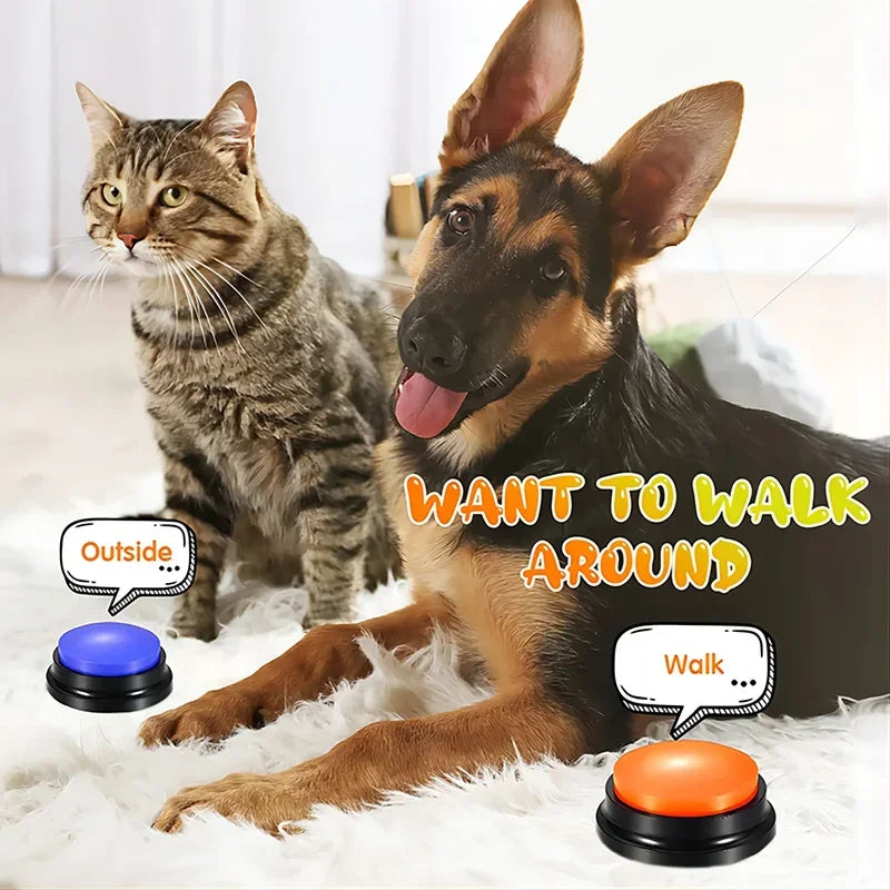 Dog Toys Fun Dogs Can Record Pet Toys Travel Talking Pet Starter Pet Talking Button Portable Cute Pet Training dog toys