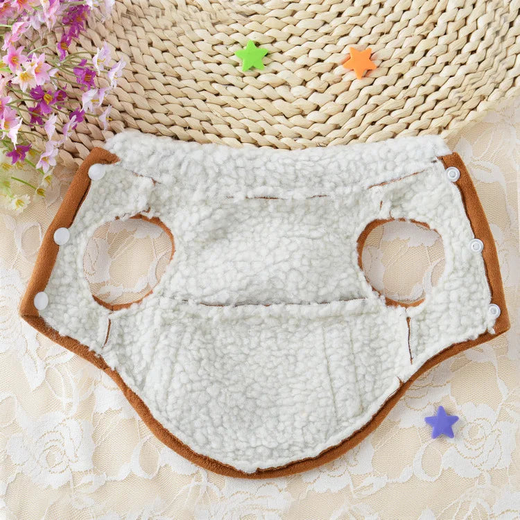 Dog Clothes Coat Small Dogs Luxury Jacket For Animal Winter Medium Dresses Soft Pet Clothing Designer Cute Motorcycle Style